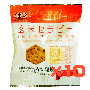 【10袋】有機玄米セラピー うす塩　30g・1袋8×10袋