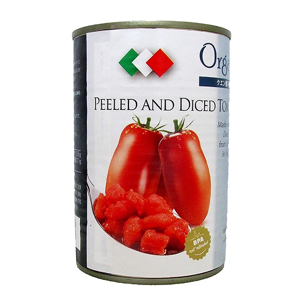 【フードロス商品】有機ダイストマト缶 400g・1缶
