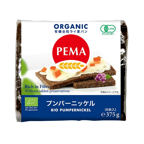 ミトク PEMA 有機全粒ライ麦パン プンパーニッケル 375g・1袋 375g・1袋