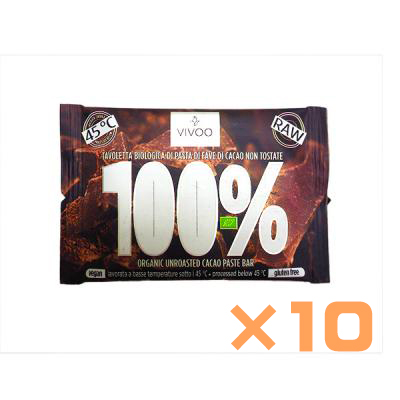 【フードロス対象品】【10個】ビボー　オーガニックローチョコレート　カカオ100%　30g×10枚