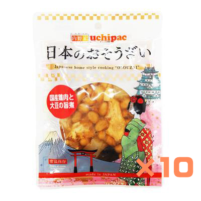 【10袋】ウチノ　国産鶏肉と大豆の旨煮　120g×10袋