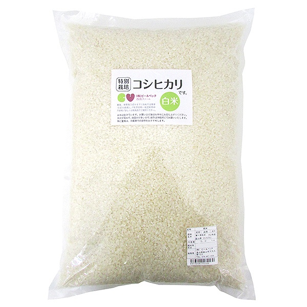 特別栽培　富山産こしひかり　白米　5kg・1袋