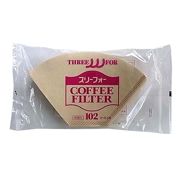 コーヒーフィルター エコロジーブラウン102　40枚/3〜5人用・1袋