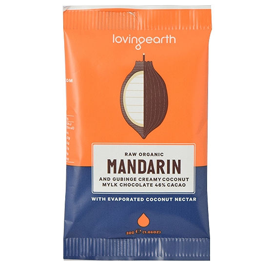 有機ローチョコレート(RAW Chocolate) マンダリン&グビンジ　30g・1袋